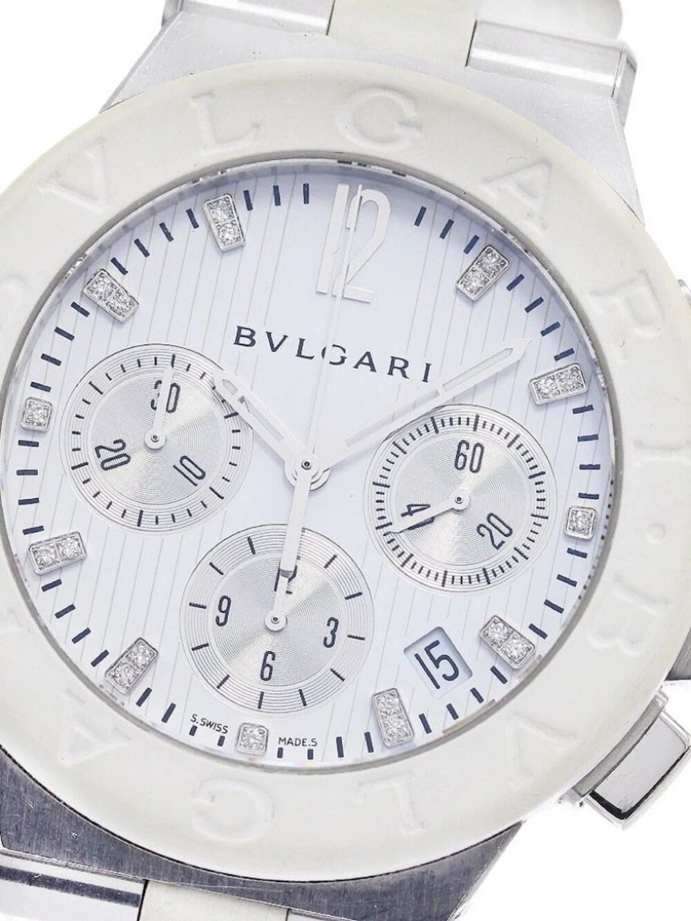 BVLGARI Diagono DG40SCH Chronograph with 19 diamonds Automatic Men's_942728